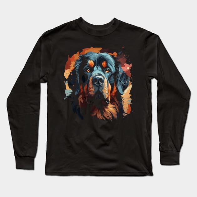 Patriotic Tibetan Mastiff Long Sleeve T-Shirt by JH Mart